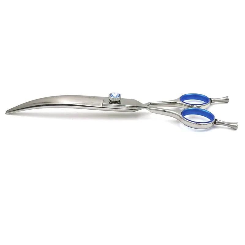 7 inch professional dog grooming scissor left hand curved blade pet hair grooming shears