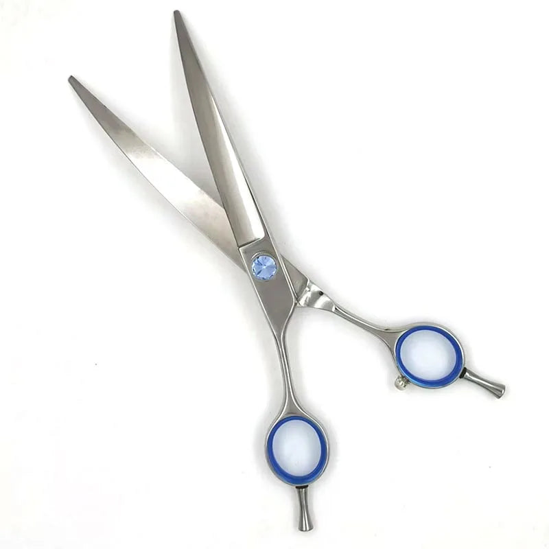 7 inch professional dog grooming scissor left hand curved blade pet hair grooming shears
