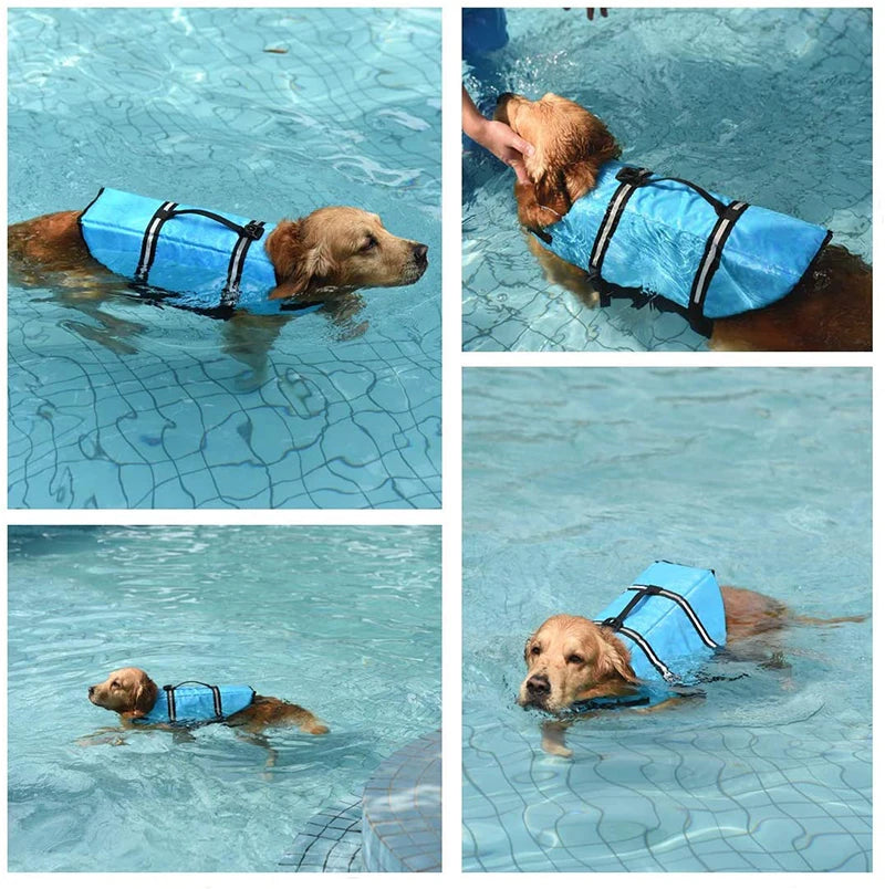 Safety Dog Life Jacket Summer Printed Pet Dog Life Vest Swimming Wear Safety Clothes Outdoor Puppy Big Dog Clothing Vest XXS-XXL
