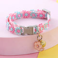 Pet Collar With Bell Cartoon Footprint Colorful Dog Puppy Kitten Collar Adjustable Safety Bell Ring Necklace   NONE Bells lolita