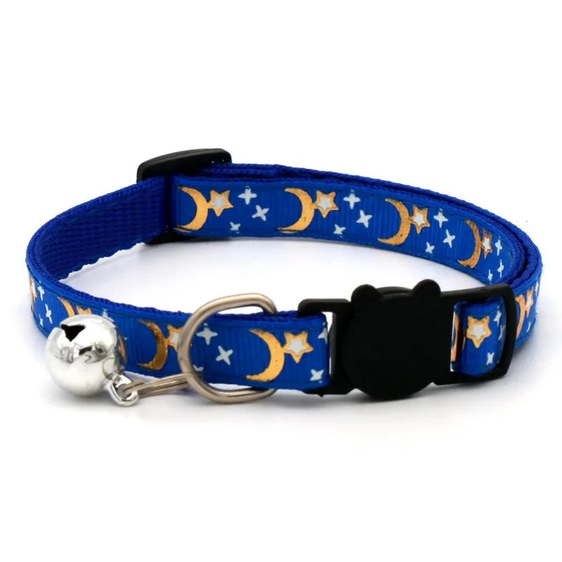 Pet Collar With Bell Cartoon Footprint Colorful Dog Puppy Kitten Collar Adjustable Safety Bell Ring Necklace   NONE Bells lolita