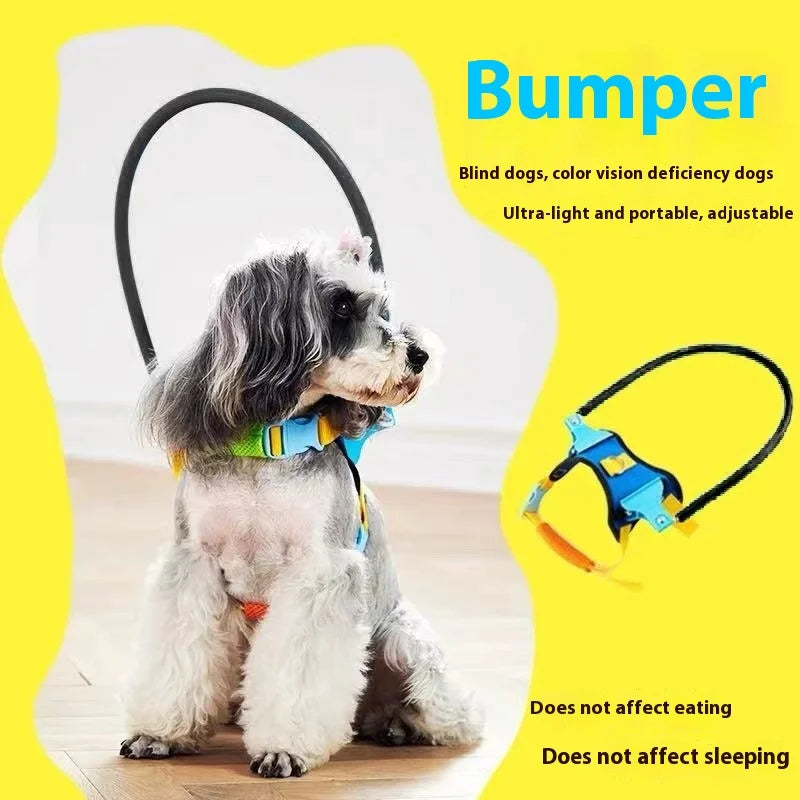 Blind Dog Adjustable Pet Anti-Collision Circle Harness Guiding Device XXS S for M/L for Small to Large Blind Dog
