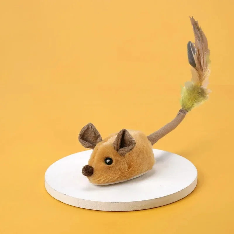 Smart Running Mouse Cat Toy Interactive Random Moving Electric USB Simulation Mice Kitten Self-Playing Plush Toy Pet Products