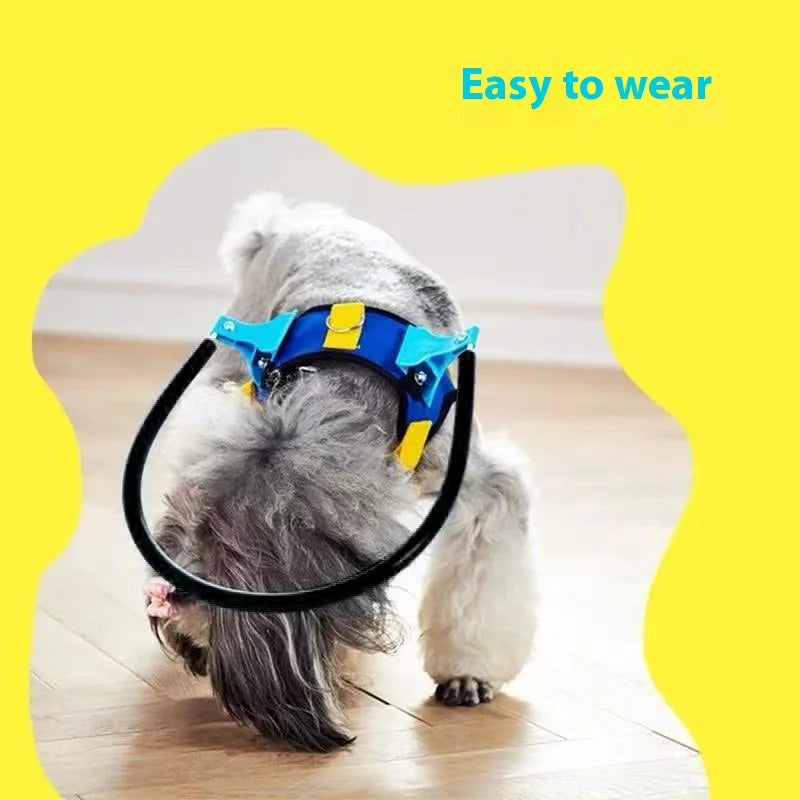 Blind Dog Adjustable Pet Anti-Collision Circle Harness Guiding Device XXS S for M/L for Small to Large Blind Dog