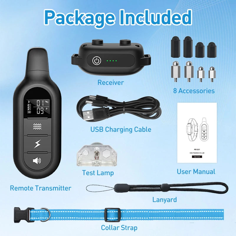 Dog Training Collar with Remote 3300ft Electric Dog Shock Collar for 3 Training Modes Dogs E Collar for Small Medium Large Dogs