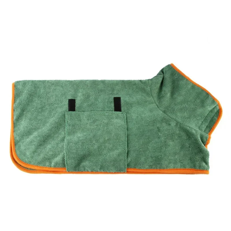 Dog Bathrobe Towel Pet Microfibre Material Fast Drying Super Absorbent Dog Bath for Small Medium Large Dogs and Cats