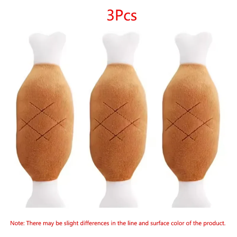 Interactive Plush Squeaky Dog Toy Chicken Legs Bone Shape Pet Dog Plush Toy for Small Medium Large Dogs and Cats