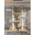 Double Pillar Cat Climbing Pillar Solid Wood Cat Cage Multifunctional Cat Stand Multi-layer Jumping Platform pet supplies