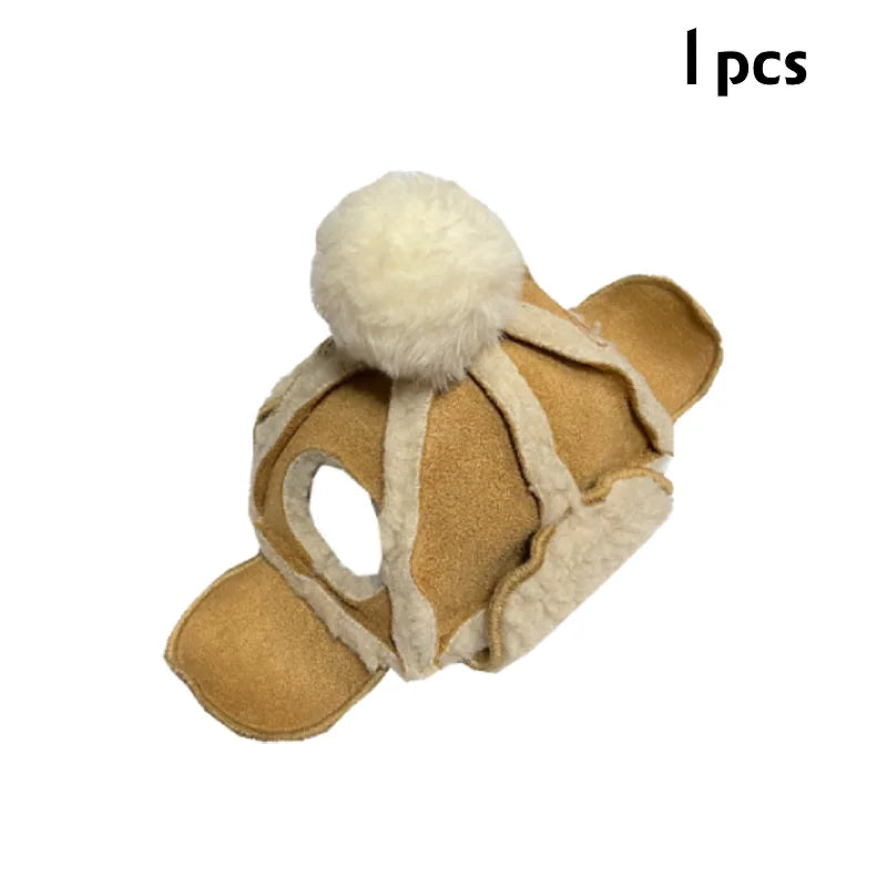 Winter Dogs Hat Puppy Warm Comfortable Handsome Poilt Cashmere Dog Cap  For French Bulldog Teddy Schnauzer Pet Accessories