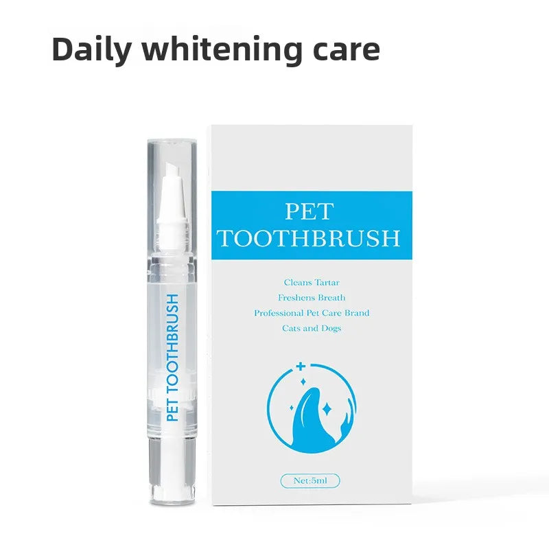 Pet Toothbrush Pen Teeth Cleaning Tool Breath Removing Dental Calculus Toothpaste Integrated Cat Dog Universal Pet Toothbrush