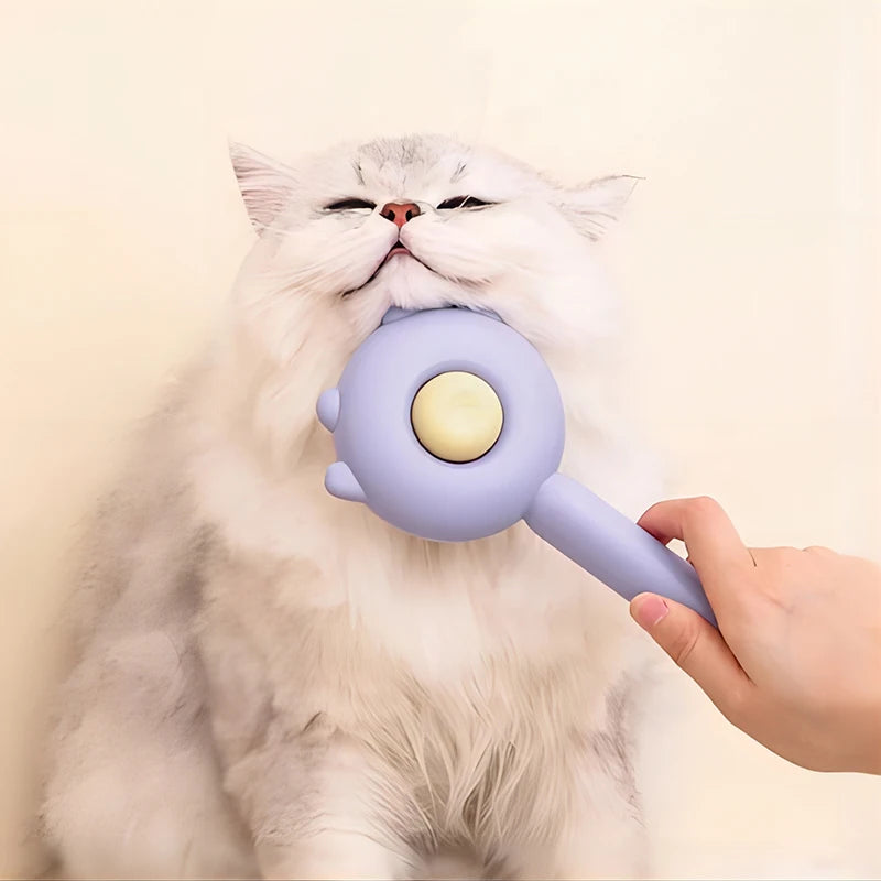 Pet Comb One-Key Hair Removal Cleaning Brush Magic Massage Grooming The Cat Hair Brush Is Easy To Carry And Clean