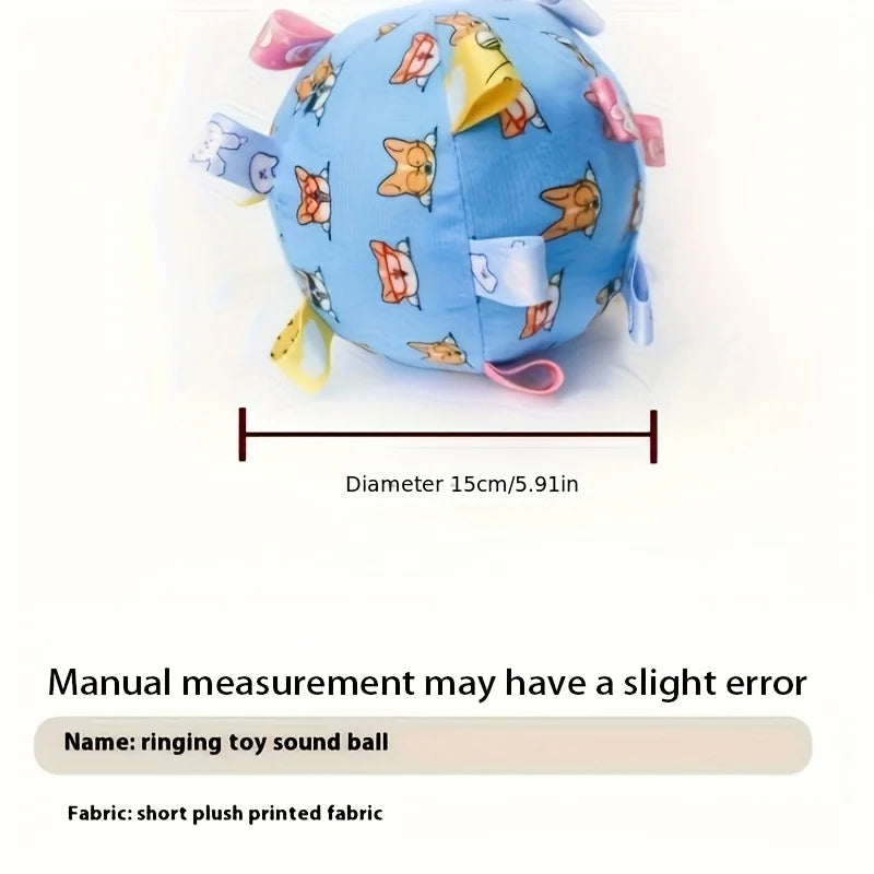 Dog Interactive Sound Ball Toy with Animal Patterns,  Pet Ball Suitable, Outdoor Play and Training, Dog Toy with Lively Design