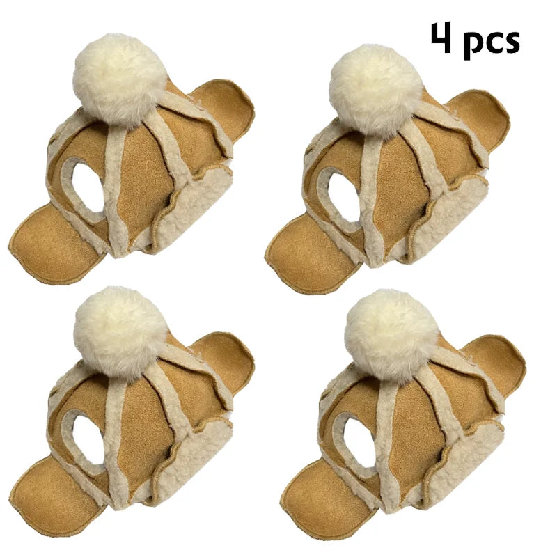 Winter Dogs Hat Puppy Warm Comfortable Handsome Poilt Cashmere Dog Cap  For French Bulldog Teddy Schnauzer Pet Accessories