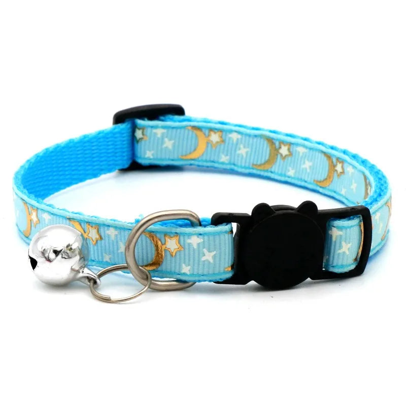 Pet Collar With Bell Cartoon Footprint Colorful Dog Puppy Kitten Collar Adjustable Safety Bell Ring Necklace   NONE Bells lolita
