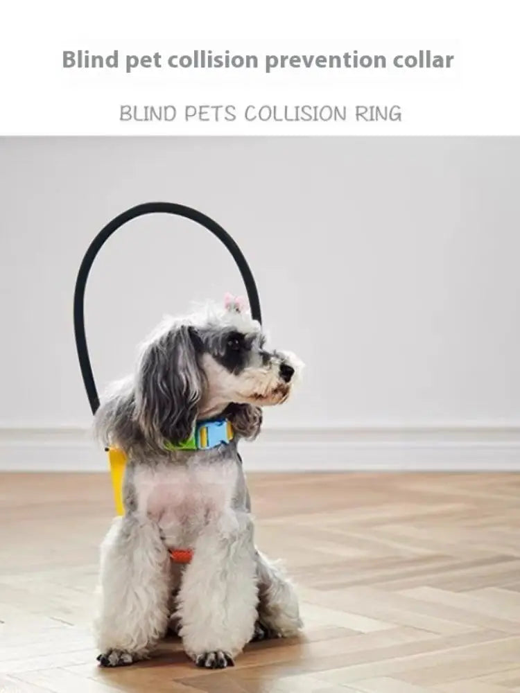 Blind Dog Adjustable Pet Anti-Collision Circle Harness Guiding Device XXS S for M/L for Small to Large Blind Dog