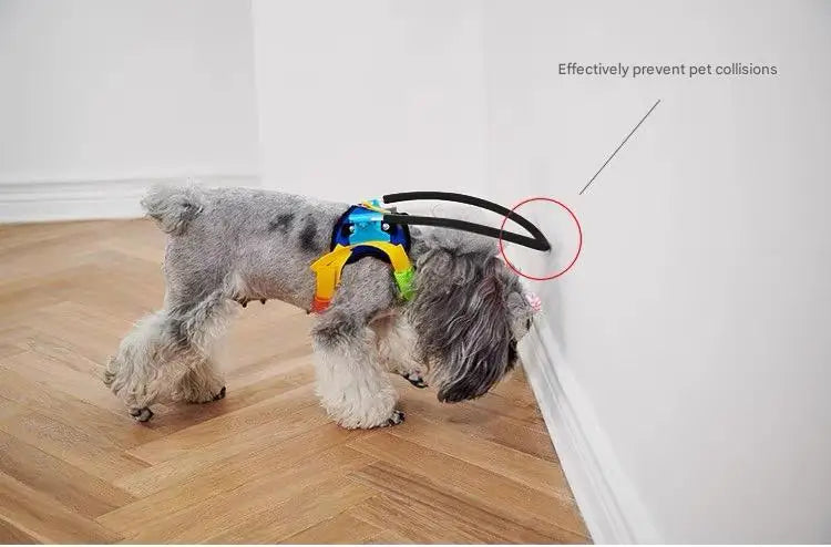 Blind Dog Adjustable Pet Anti-Collision Circle Harness Guiding Device XXS S for M/L for Small to Large Blind Dog