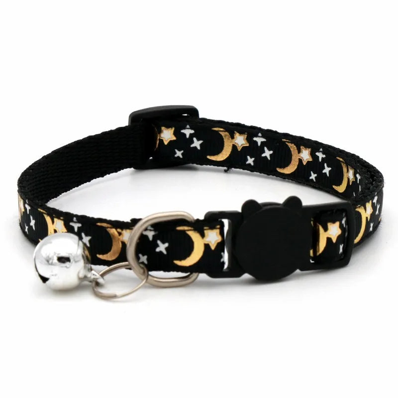 Pet Collar With Bell Cartoon Footprint Colorful Dog Puppy Kitten Collar Adjustable Safety Bell Ring Necklace   NONE Bells lolita
