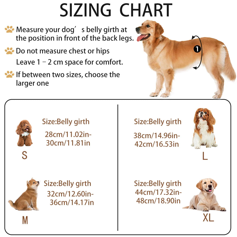 BIAI Anti-Side Leak Dog Male Diaper Reusable Physiological Pants Sanitary Underwear Belly Band Nappies Cloth Cotton Diaper Wraps