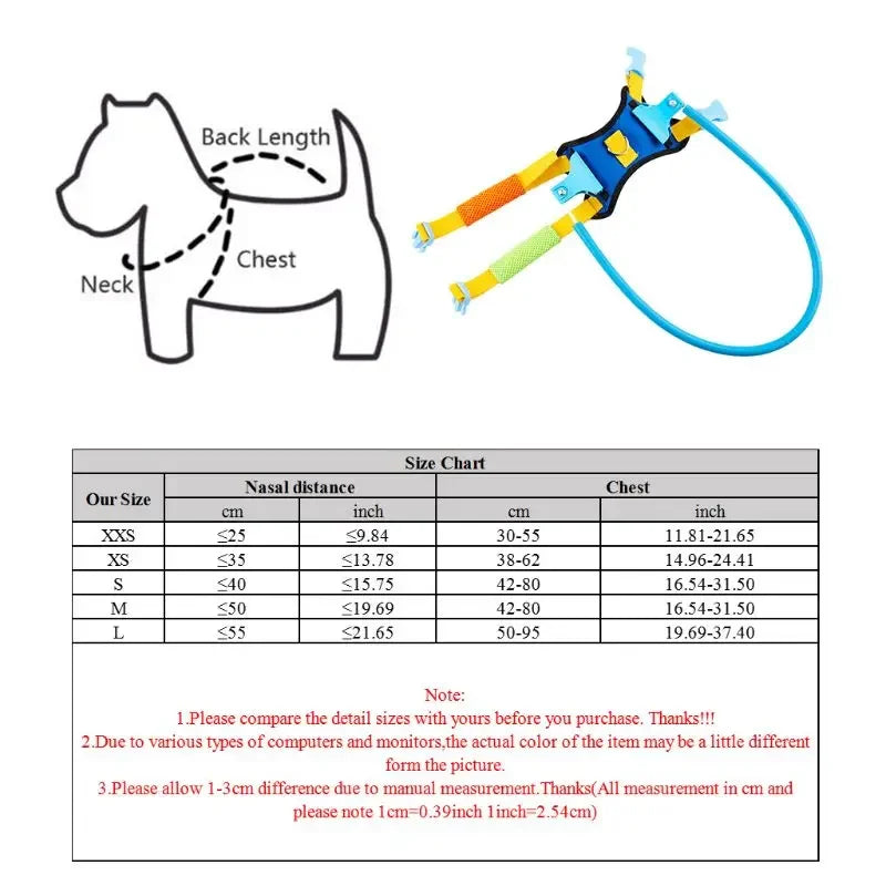 Blind Dog Adjustable Pet Anti-Collision Circle Harness Guiding Device XXS S for M/L for Small to Large Blind Dog
