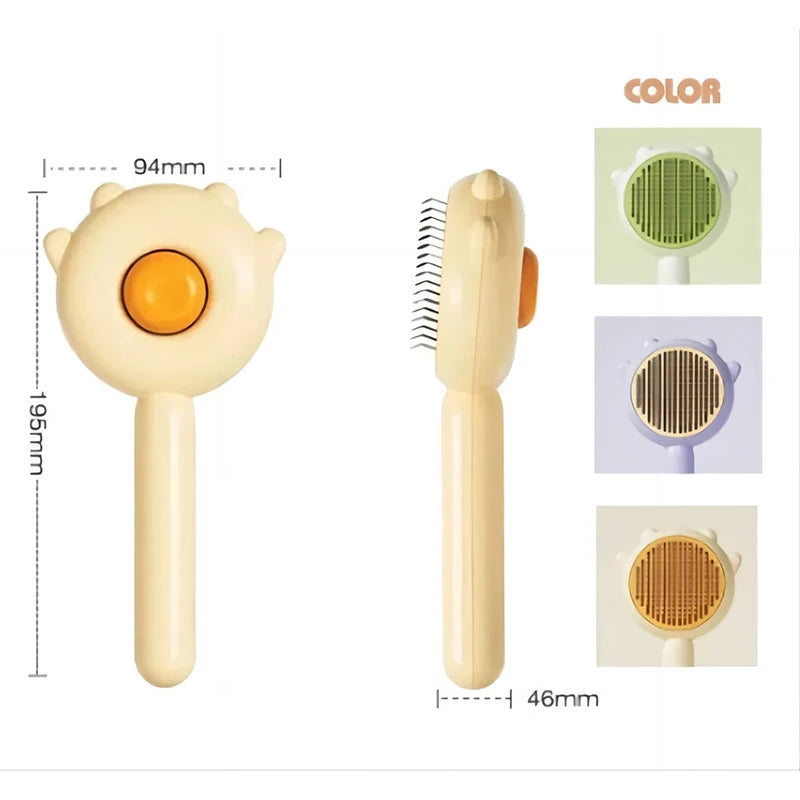 Pet Comb One-Key Hair Removal Cleaning Brush Magic Massage Grooming The Cat Hair Brush Is Easy To Carry And Clean