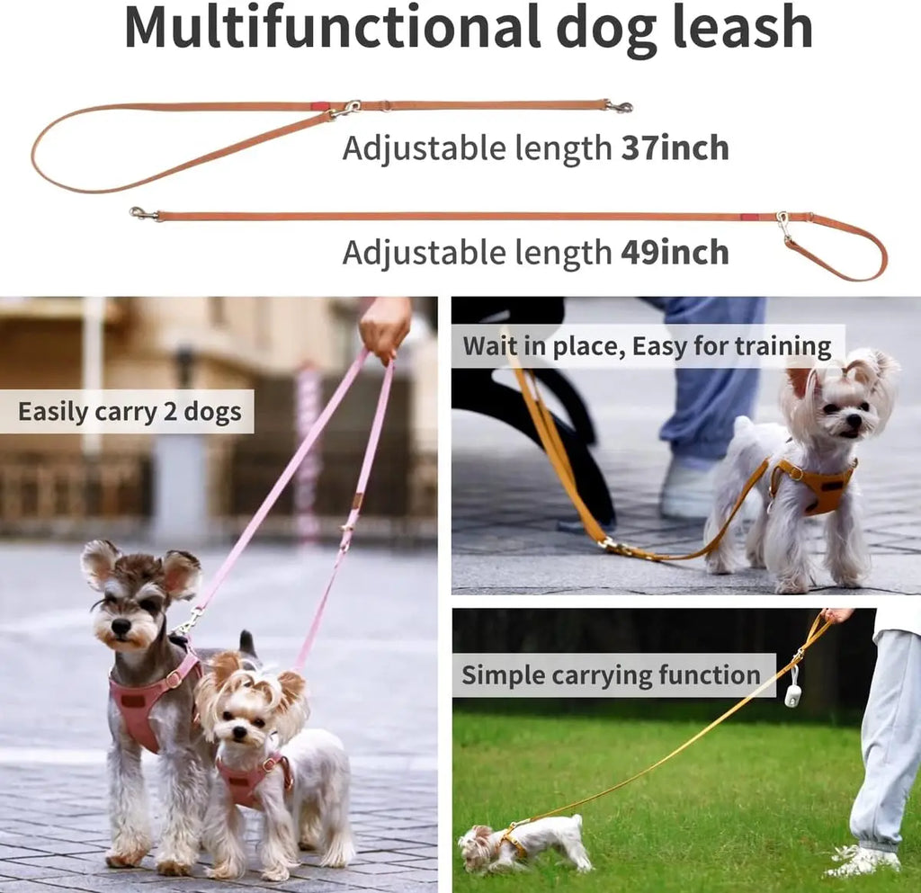 No Pull Dog Harness-Lightweight, Soft Adjustable Small Harness and Multifunction Leash Set for Puppy Small and Medium-Sized Dog