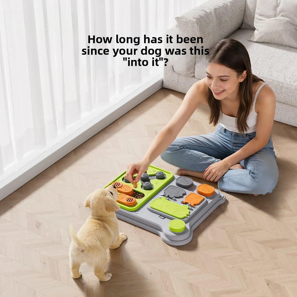 Dog Brain Training Toy & Food Dispenser: Interactive puzzle feeder for small and medium dogs, brand new item.